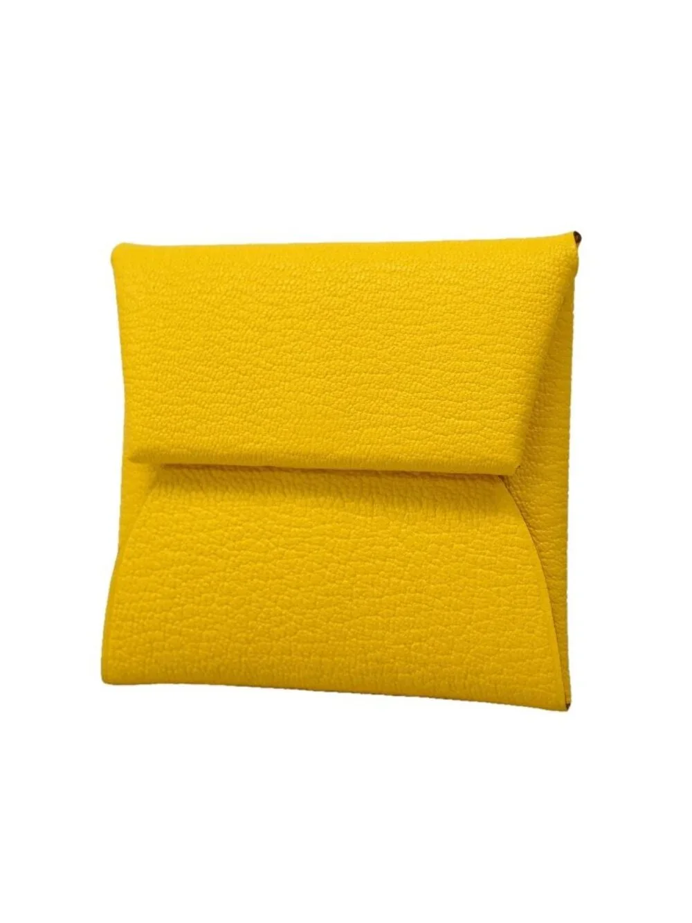 Hermes Coin Case Bastia Chevre Mysore Jaune Nable Silver